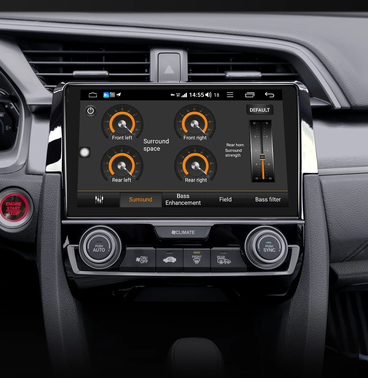 Top DSP 9" Android 8.1 Car Multimedia Radio for Honda Civic 2016-2018 GPS Mirror Link Subwoofer Stereo WiFi 4G SIM DVR OBD DAB AUX 11