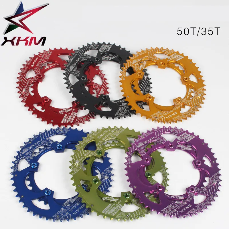 

Road Bicylcle 110BCD 50/35T Oval Chainwheel Kit Bike 700C Alloy Ultralight Ellipse Climbing Power Chainring Plate