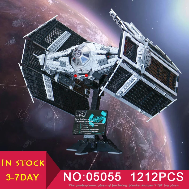 

LEPIN 05055 Star Wars Vader TIE advanced fighter aircraft Compatible LegoINglys 10175 Building Blocks Bricks Toys Gift