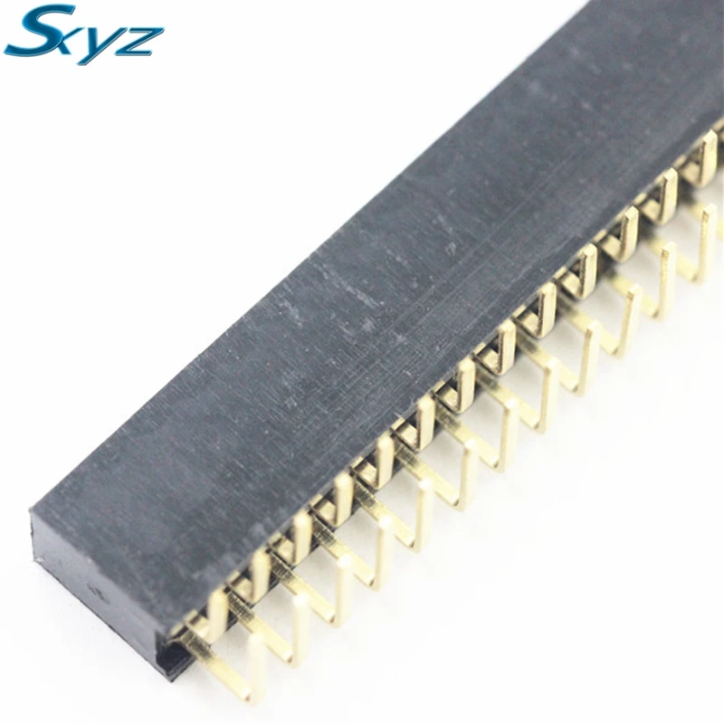 

5pcs 80 Pin 2x40 Double Row Female 2.54mm Breakable Pin Header Right Angle