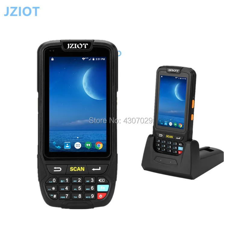 Прочный Android Ручной PDA 1D сканер штрих кода с NFC RFID 13 56 МГц Дальность чтения|Сканеры|