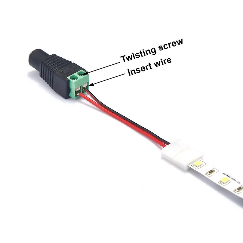 10 пар светодиодных лент контроллер 5 в 12 В 24 В DC разъем питания 5,5 мм x 2,1 мм Женский штекер Адаптер питания разъемы