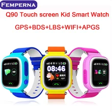Q90 Écran Tactile GPS WIFI Smart Watch Enfant SOS Location Finder dispositif Tracker Kid Safe Anti Perdu Moniteur Smartwatch PK Q80 Q50