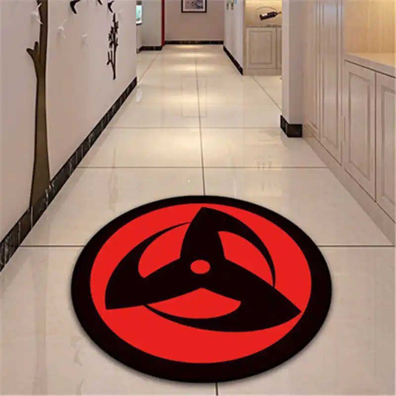 120x120 Cm Naruto Uchiha Sasuke Shuriken Cartoon Runde Skid