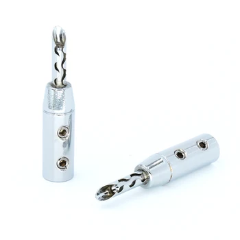

HiFi audio 8PCS Rhodium Plated BFA Z Banana Speaker Plug Copper Connector