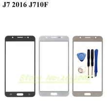 Pour Samsung J7 2016 J710 Avant Outer Lentille En Verre Pour Samsung Galaxy J7 2016 J710F J710 Écran Tactile Panneau de Remplacement + Outils
