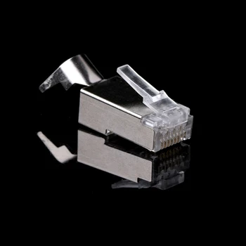 

2020 New 5Pcs RJ45 8P8C CAT7 Network Cable Modular Plugs Shielded Version AWG23 0.57mm