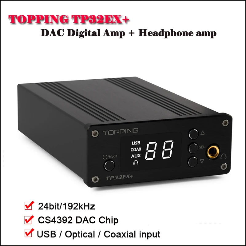 TOPPING TP32EX+ Desktop Digital Power Amplifier Audio USB