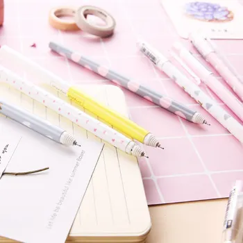 

12 Pens High Quality Gel Pen Set 0.38mm Black Gel Ink Pen Fashion Cute Pens For School