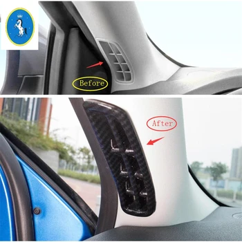 

Yimaautotrims Auto Accessory Pillar A Air AC Vent Outlet Cover Trim For Ford Focus 2019 2020 Matte / Carbon Fiber Style