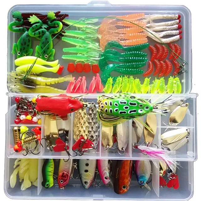 139Pcs Fishing Lure Set Kit Spinnerbait Hooks Bass Fishing Lures Bait