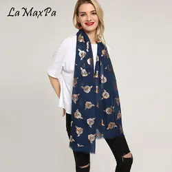 LaMaxPa новейшие модные женские туфли шарф хлопок позолота с рисунком розы шаль роковой Echarpe Mujer Bufanda Чал Frau угощал Vrouwen Sjaals