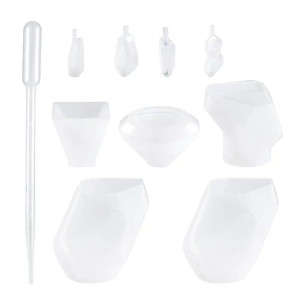 

Pandahall 9pcs/set Resin Casting DIY Stone Molds Silicone Combination Moulds for Jewelry Pendant Silicone Jewelry Tools