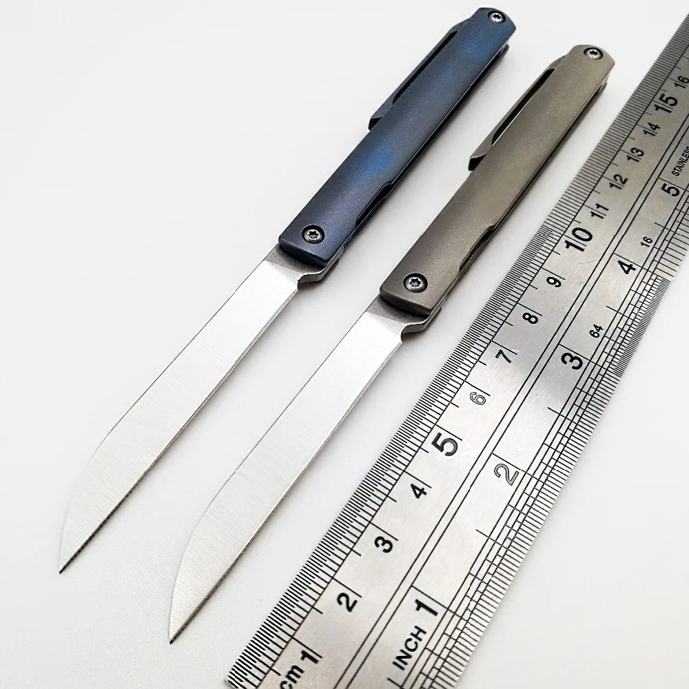 JSSQ S35VN Blade Folding Knife Titanium Handle Camping Pocket Hunting EDC Tools Survival Portable Self-defense Fruit Mini Knives JSSQ S35VN Blade Folding Knife Titanium Handle Camping Pocket Hunting EDC Tools Survival Portable Self-defense Fruit Mini Knives