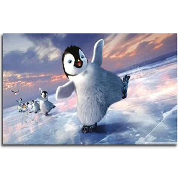 

Penguins Diamond Embroidery animal Cross-Stitch Snow Pictures Mosaic Sequins Happy Feet Hobby Crafts Decoration CQ49