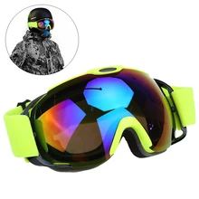 Professional Ski goggles double layers UV400 anti fog big ski mask glasses skiing men women Winter