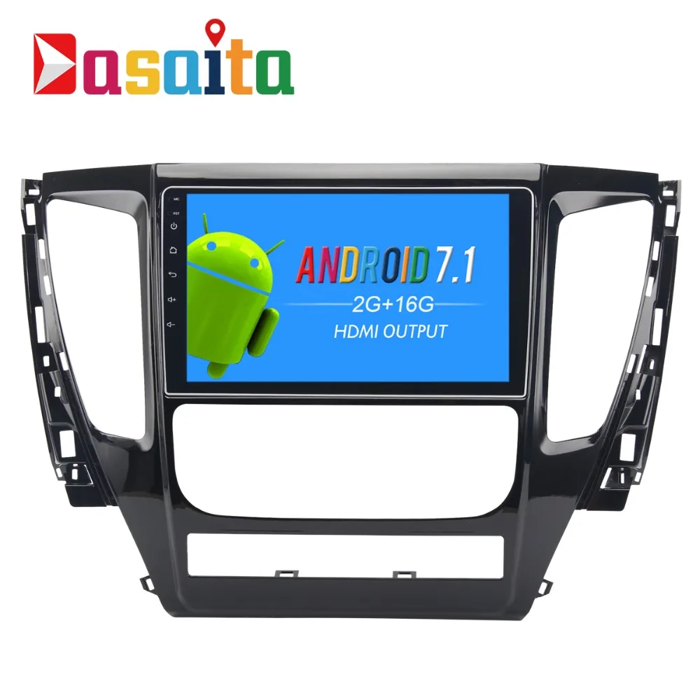 Top Dasaita 9" Android 8.1 Car GPS Player Navi for Mitsubishi Pajero Sport 2017 with 2G+16G Quad Core No DVD Radio Multimedia 1