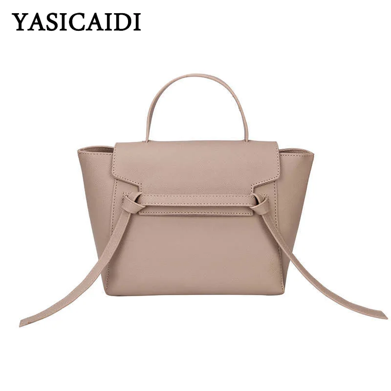 

YASICAIDI Adjustable Shoulder Strap Leather Women Messenger Bag Rivet PU Ladies Hand Bags Casual Party Shopping Crossbody Bag