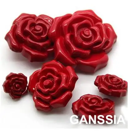 

10pcs/lot Beautiful red rose desin buttons Scrapbooking button for DIY Garment accessories (ss-k1411-450)