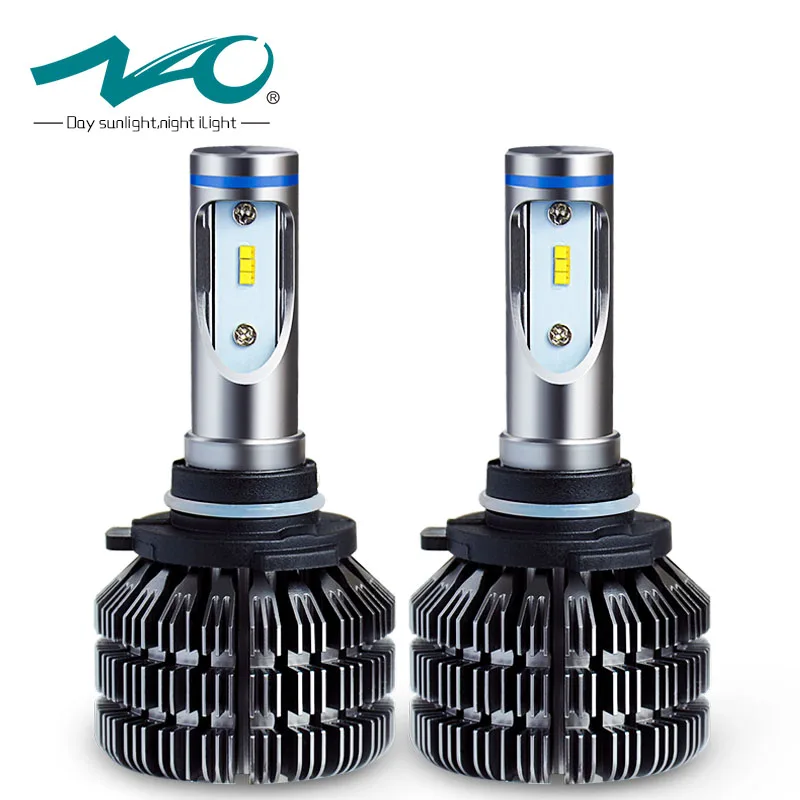 

NAO 9005 LED Bulbs HB3 Lamp Car Headlights Fanless Design 3 Years Warranty 6500K White 25W 3000Lm Set Car Lighting V5