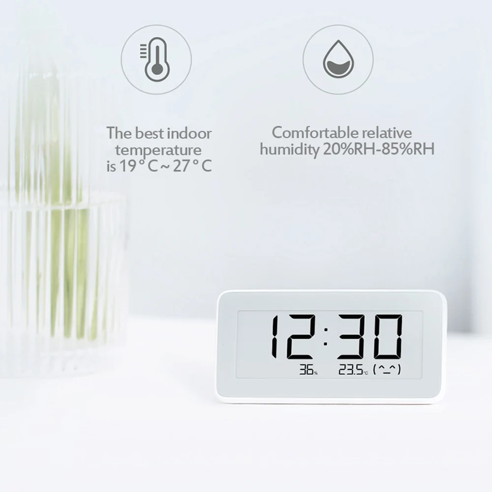 Беспроводные Смарт часы Xiaomi Mijia BT 4 0 цифровые для помещения и улицы гигрометр