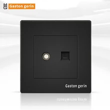 Antenna TV And Computer Wall Power Socket Internet Outlet With TV Socket Dual Port Electric Outlet Panel Wall Mounted 110-250V livolo manufacture grey glass panel 2 gangs wall computer and tv socket outlet vl c791vc 15 without plug adapter