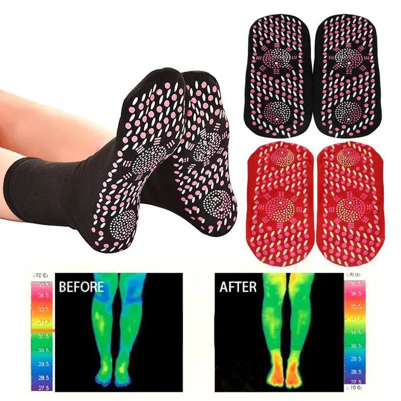 

New Self-Heating Health Care Socks Tourmaline Magnetic Therapy Comfortable And Breathable Massager Winter Warm Foot Care Socks