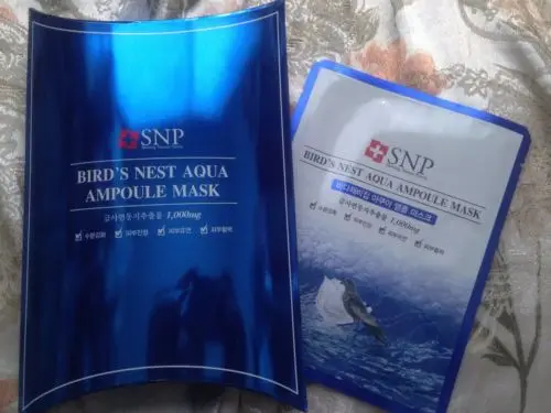 SNP Птичье гнездо Aqua Ampoule маска для лица лист 10 шт