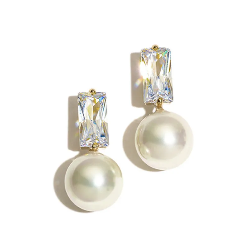 Модные Жемчужные Серьги pendientes, новинка, букле d oreille австрийский кристалл, фианит,, серьги-гвоздики, ювелирные изделия для женщин, подарок для мамы