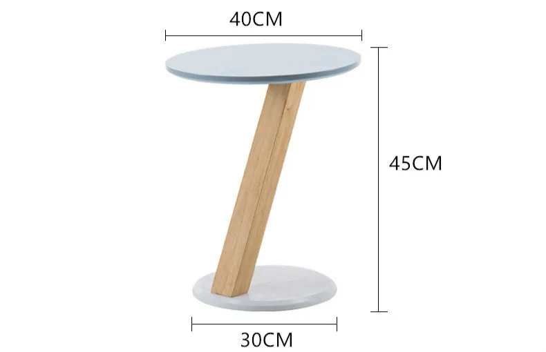 Скандинавская Мода Круглый Кофейный Столик творческая индивидуальность деревянный z-образный Маленький журнальный столик для балкона
