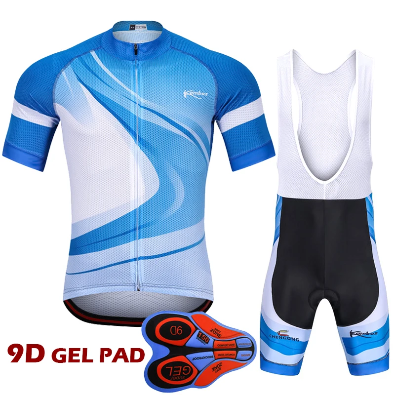 

2018 Summer Pro Breathbal 9D Gel Pad Cycling Kit Short Sleeve Jersey and Bib Shorts Ropa Ciclismo Cycling Suit Ride Bike Wear