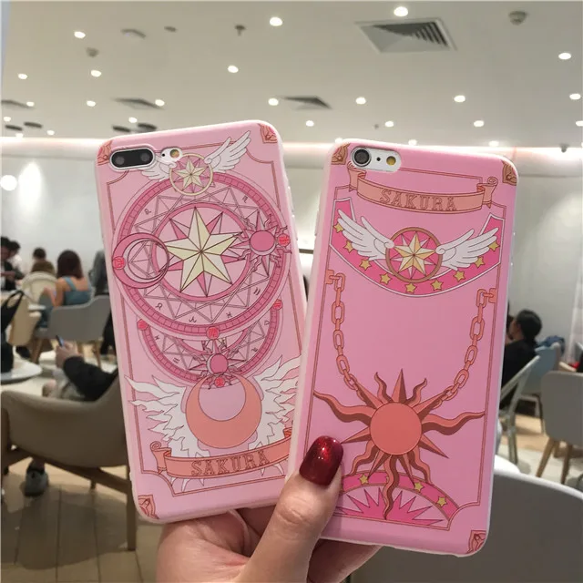 

Soft TPU Back Cover For iphone X XS 8 7 6 6S Plus Cardcaptor Sakura Pink Panther Flowers Sakura Momoko Pattern Phone Case