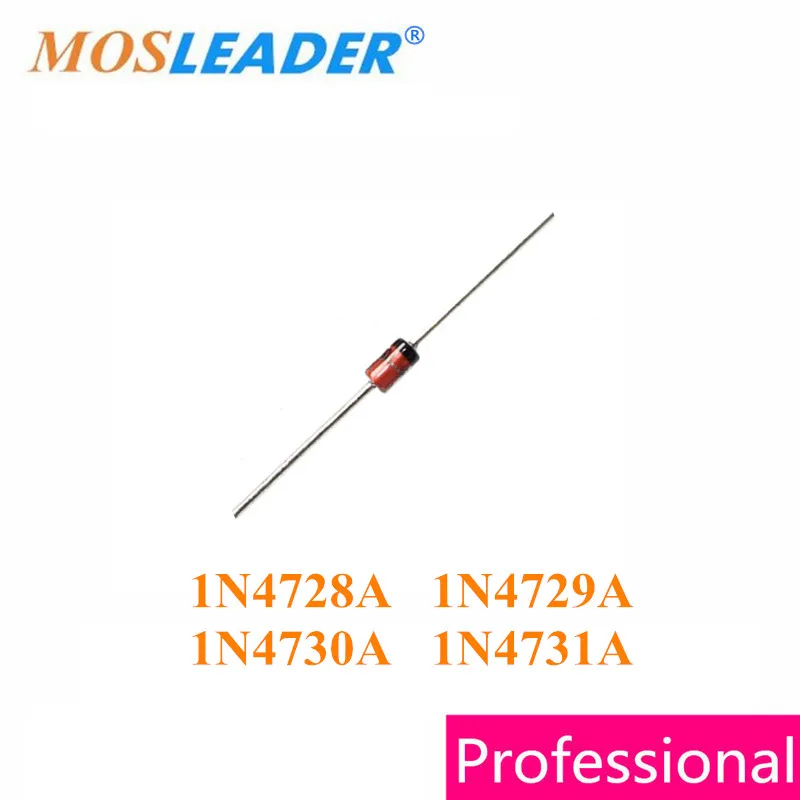 

Mosleader 1000PCS DO41 1N4728A 3.3V 1N4729A 3.6V 1N4730A 3.9V 1N4731A 4.3V 1N4728 1N4729 1N4730 1N4731 1W Zener