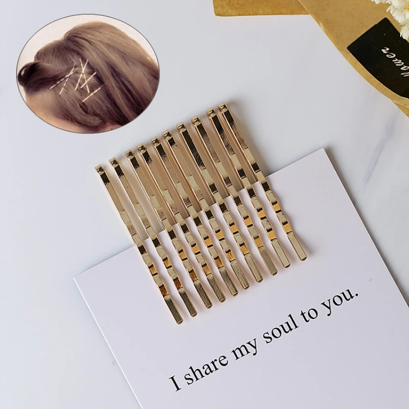 

10 Pcs/set Hair Clips Hairpins Gold Metal Waved Curly Barrettes Bobby Pins Hairgrip Headdress Hair Clip Hair Styling Tool