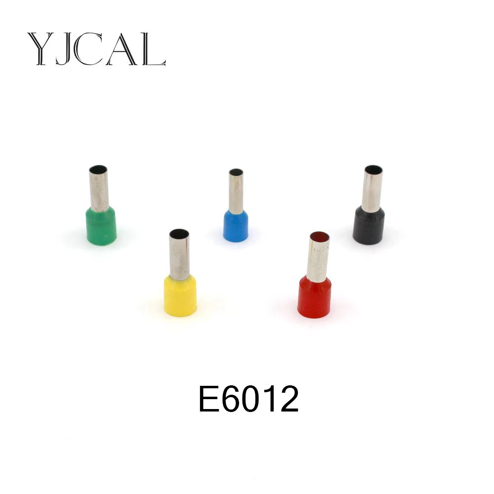 

1000pcs/Pack E6012 Insulated Cord End Terminal Crimp Terminal Wire Connector Crimp Ferrules Crimping Terminals Tubular