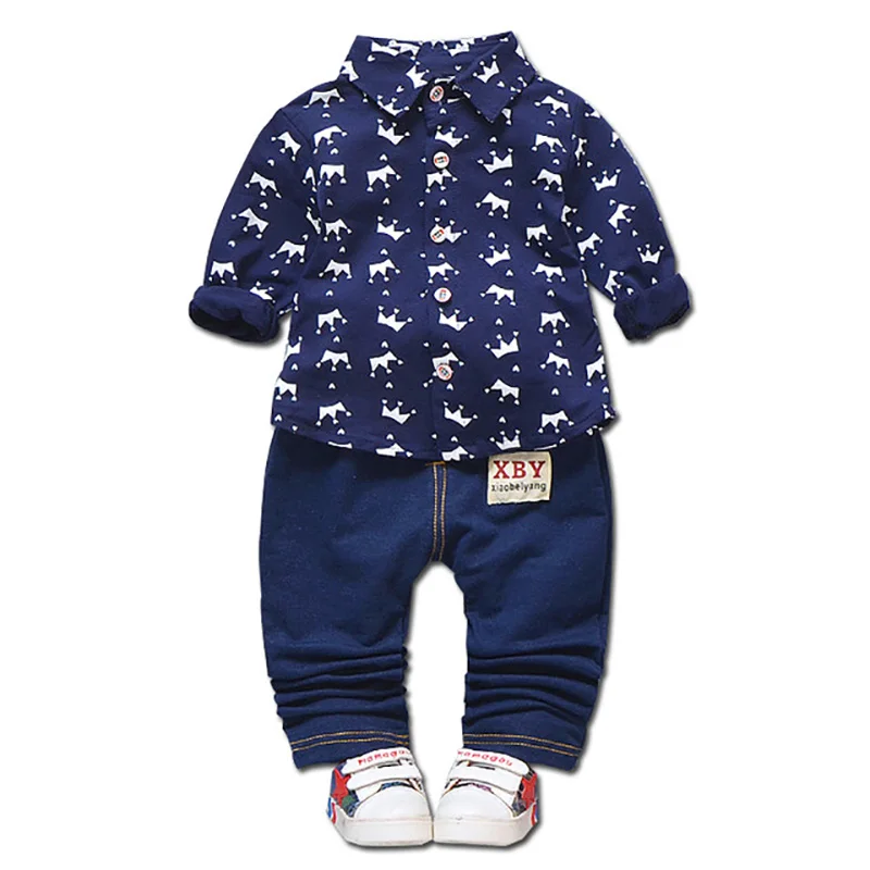 

2019 Spring new Clothing Sets boy Cotton casual children's wear Baby Boys T-shirt+ Long Pants 2 Pcs Clothes Sets