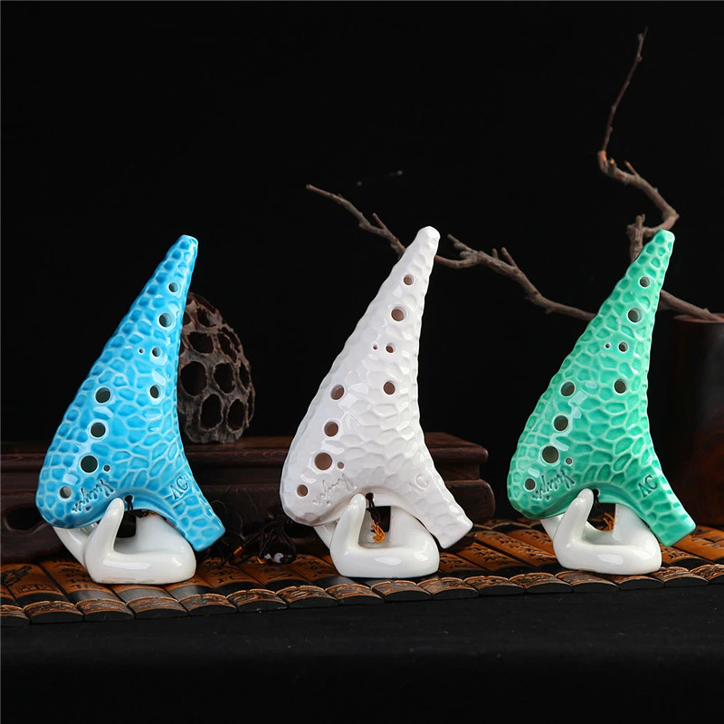 Флейта Ocarina 12 отверстий альт C Ключ флейта морские волны поверхность