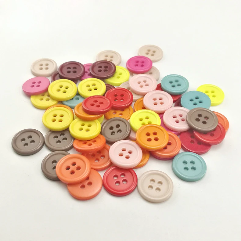 500pcs/lot 23colors Colorful Round Resin Buttons Garment Sewing