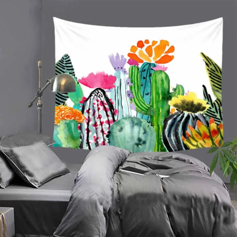 2 размера, мандала, настенный гобелен С КАКТУСОМ, зеленые суккуленты, 3D цветок, художественный ковер, одеяло, коврик для йоги, декоративный гобелен для дома - Цвет: 15