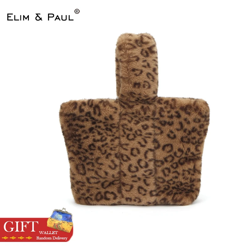 

Woman Leopard Fur Bucket Bag Purses And Handbags Women Luxury Handbags Bags Desinger Ladies Crossbody Hand Bags ac a main femme