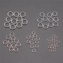100 pçs de aço inoxidável salto anéis & anel rachado para fazer jóias diy descobertas jóias acessórios 3mm 4mm 5mm 6mm 7mm