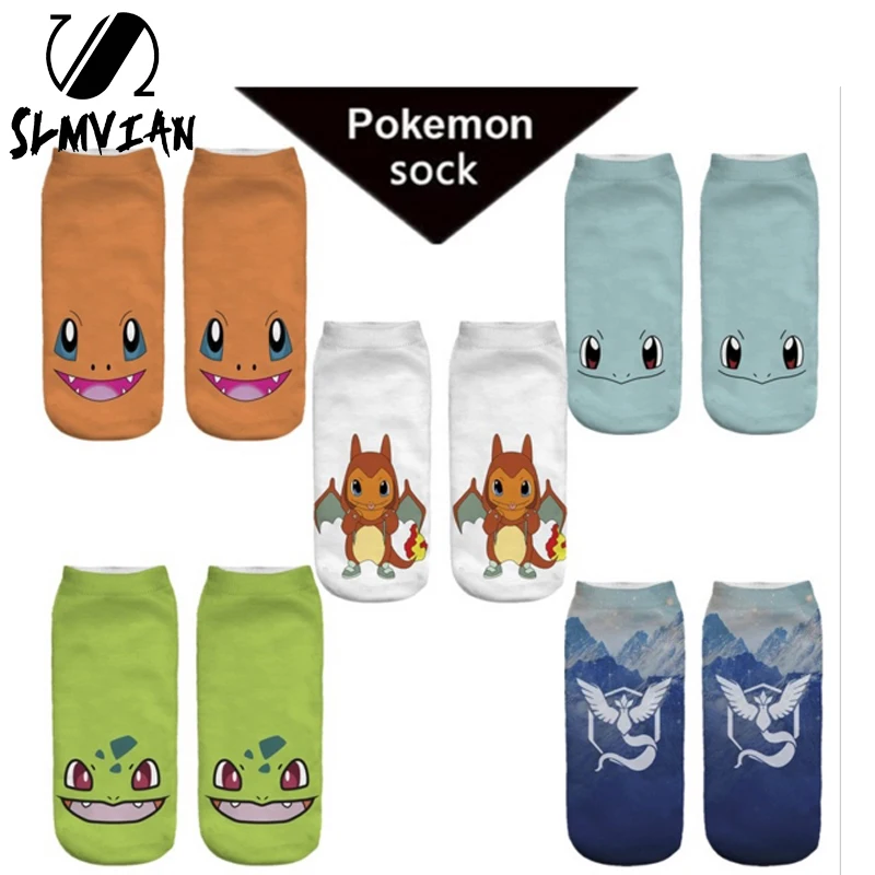 Hot Fashion Young Charizard Printed Meias Women's Girls Low Cut Ankle Sock Calcetines Go Hosiery Socks Hot Fashion Young Charizard Printed Meias Women's Girls Low Cut Ankle Sock Calcetines Go Hosiery Socks