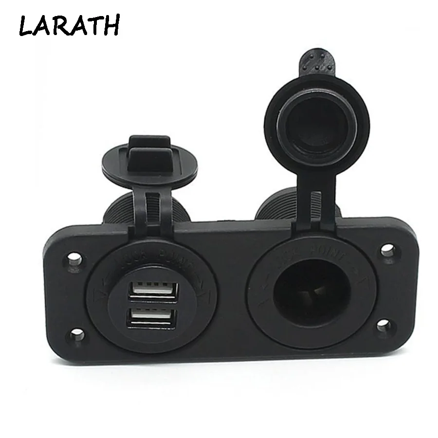 

Universal Dual USB Car cigarette lighter Charger for Motorcycle Car Waterproof 2 Port 5V 2.1/1A Socket Power Adapter