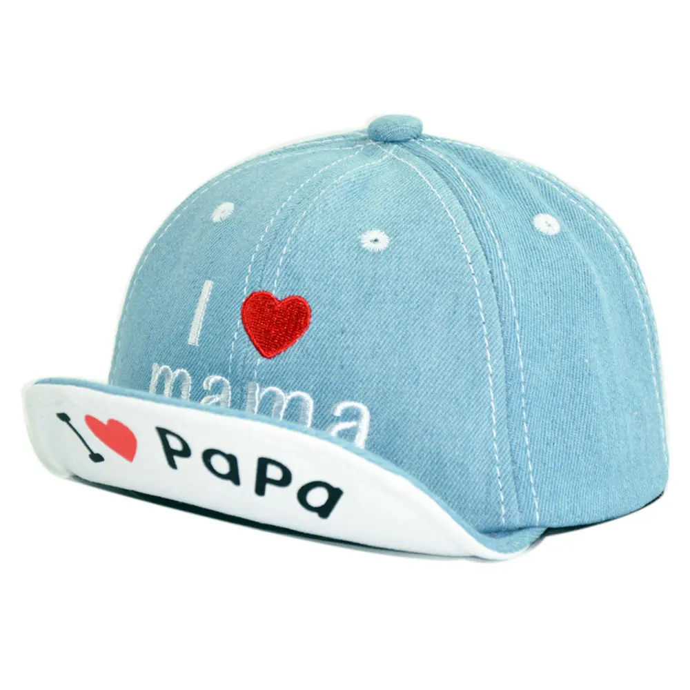 YWHUANSEN весна лето I Love Mama& Papa детская бейсбольная Кепка с вышивкой джинсовая Детская кепка для девочек мальчиков головные уборы для детей