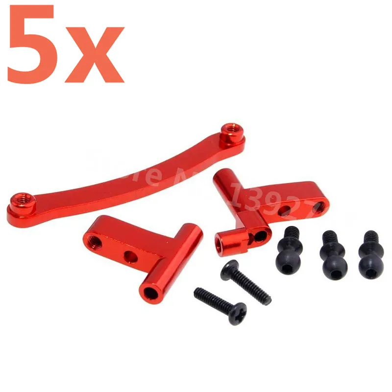 5 sets RC Cars Alum. Alloy Steering Servo Saver Complete For 1/18 Revel