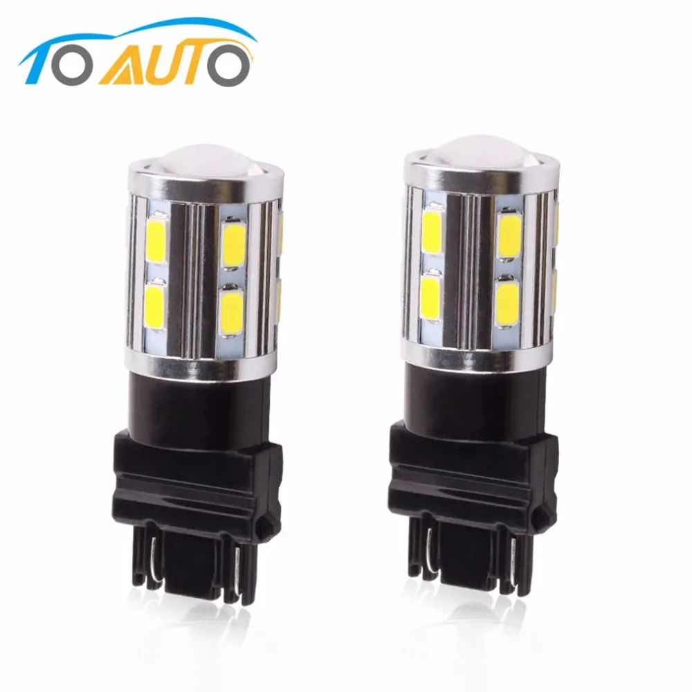 2шт 3156 3157 P27/7 Вт T25 Высокая мощность 12SMD 5730 чип + 5 светодиодный ксеноновый Белый