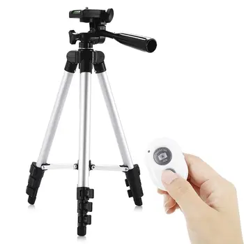 

TTKK HM3110A Camera Camcorder Flexible Three-way Head Tripod with Bluetooth 4.0 Remote Controller