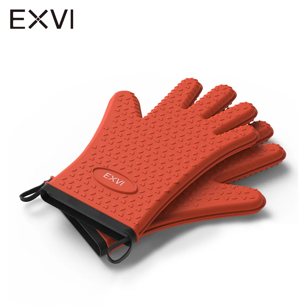 EXVI 2 pcs food grade Heat Resistant Thick Silicone Kitchen Barbecue