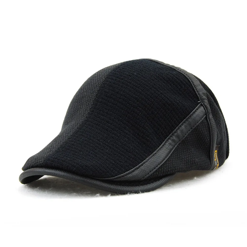 Модные Вязание мужские берет Шапки утконоса Casquette boina Пряжка Кепки для женщин Гольф плоской подошве для вождения детектив шляпу Casquette