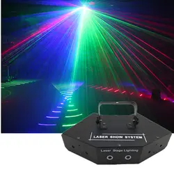 6 rgb-подсветка линзы лазерные линии изображения устройство сканирования пучка DMX DJ танцевальный бар Рождественская Домашняя вечеринка